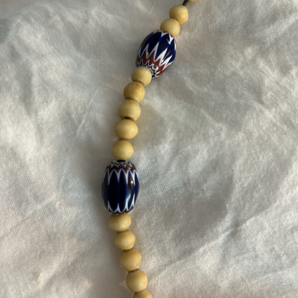 Vintage Antler-Bone Venetian Murano Glass Trade Bead African Necklace - Picture 7 of 15